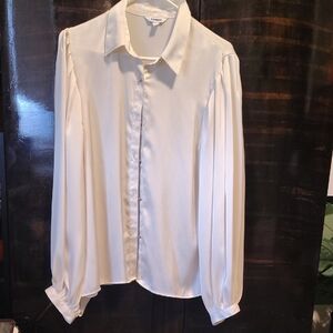 Express Ivory Long Sleeve Blouse